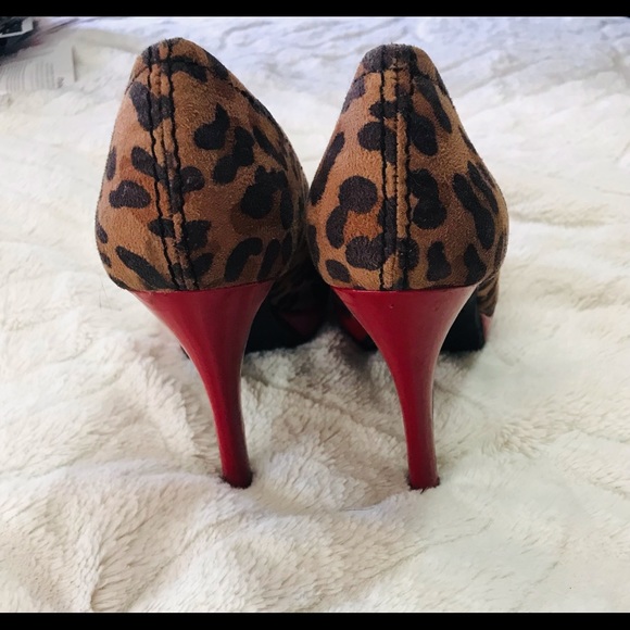 Candies leopard red heels 9 - Picture 5 of 10